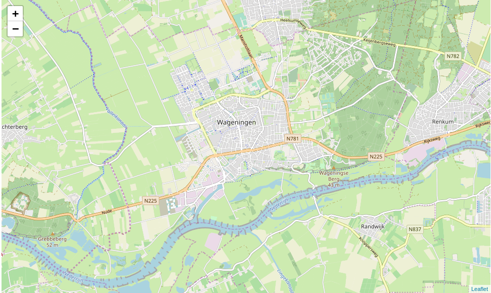 Wageningen University Basic Folium map