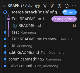 Source Control panel, merged into one branch